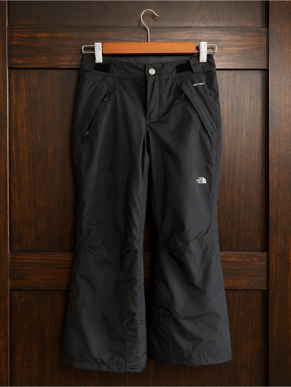 The North Face Black and Gray Girls' Insulated ski pants